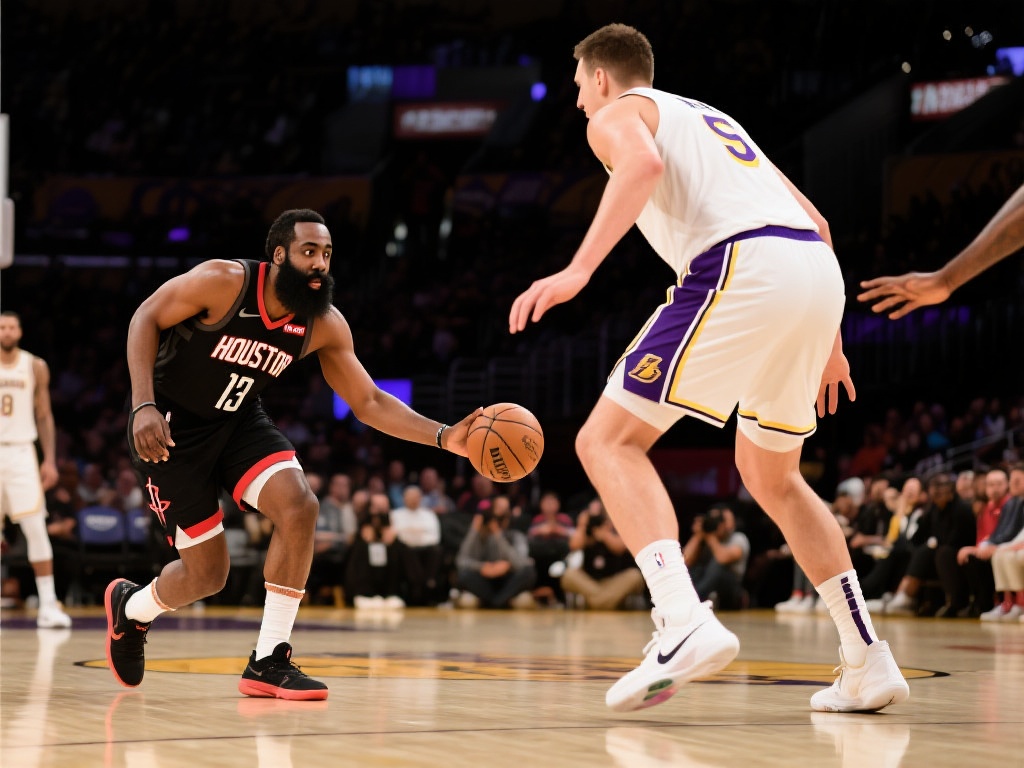 哈登妙传助攻上双，祖巴茨转身勾手精彩破防